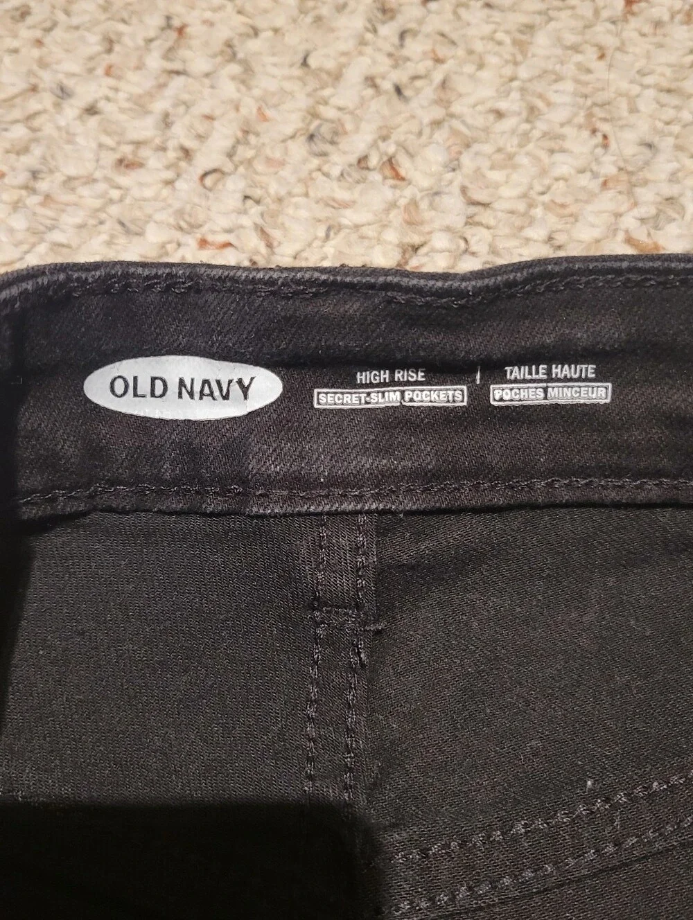 Old Navy Black Frayed High-Rise Shorts & Blue Cuffed Denim Shorts - Picture 6 of 8